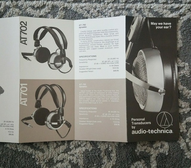 Audio Technica Headphones Vintage Original Brochure eBay