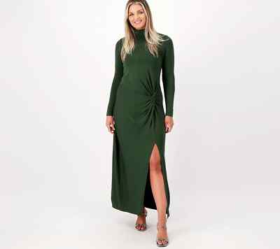 Studio Park x Shawn Killinger Knit Mock-Neck Maxi dress - Green (S) a520764 -