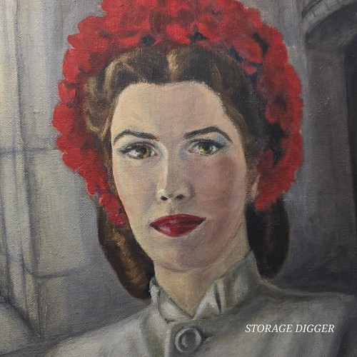 VTG Portrait Of Woman Oil On Canvas Painting by June Dever, 20” x 24", Unframed - Picture 11 of 13