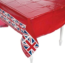 British Union Jack Plastic Disposable Tablecloth - Party & Picnic Supplies