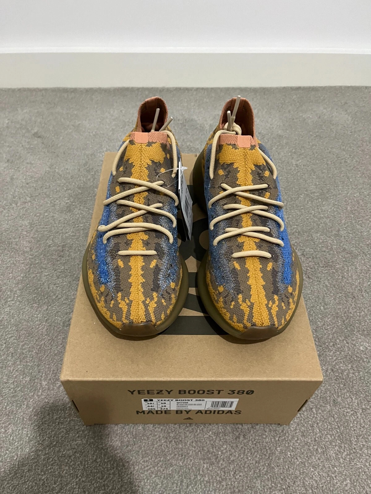 Adidas Yeezy Boost 380 Blue Oat (non riflettenti) UK 10 US 10.5 nuove di zecca