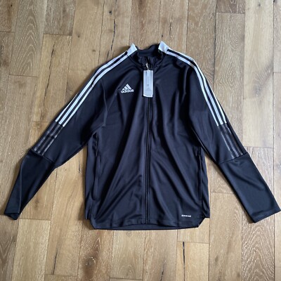 Adidas Mens Tiro 21 Track Jacket Football Soccer GM7319 Size Large Black White