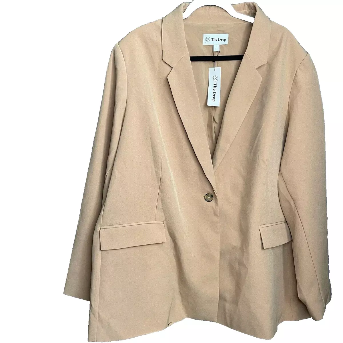 Plus size top tan blazer