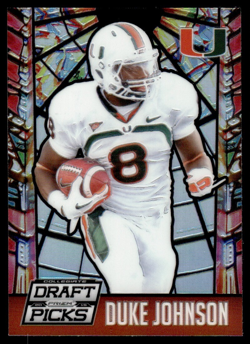 2015 Panini Prizm Stained Glass B Duke Johnson Miami Hurricanes #68