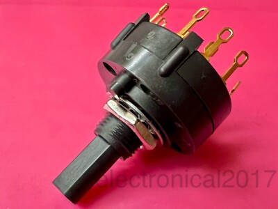 C&K Rotary Switch, A30305RNZG, Panel mount, 3P3T, 2.5A @ 120VAC, 3 Position