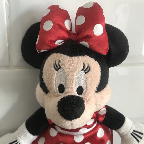 Disney Minnie Mouse Red Polka Dress Soft Toy Plush 28cm/11” - Picture 3 of 9