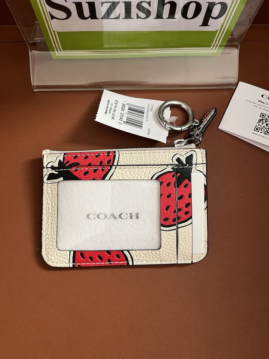 Coach Mini Skinny ID Case Strawberry Print CT906 | eBay