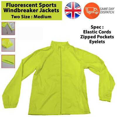 Fluoreszierende Sport Windbreaker 2 Größe M und L Polyamid Vollärmel Jacke