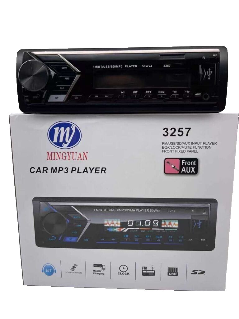 Autoradio Bluetooth Radio Usb Sd Musica Auto Display Lcd Telecomando 3257 awe