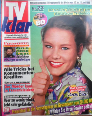 TV KLAR 23 - 1993 Programm 12.-18.6. Carmen Evert Günther-Maria Halmer