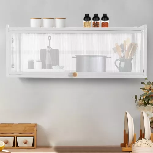 Wall-Mounted Cabinet Kitchen Wall Cabinet Storage Cabinet Flip-Up Door Cabinet