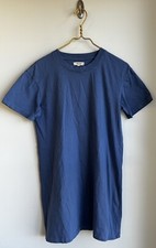 Madewell Short Sleeve T-Shirt Dress Size Small Blue Cotton