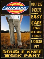 DICKIES LOOSE FIT DOUBLE KNEE CELL pocket side pocket PANT