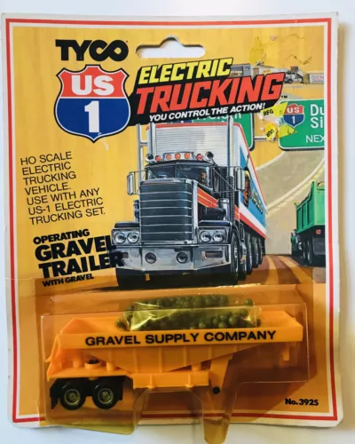 Tyco US1 Gravel Supply Co.Trailer, Yellow, Electric Trucking,  #3925