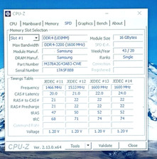 M378A2G43AB3-CWE Samsung 16GB DDR4 3200MHz 1Rx8 PC4-3200AA-UA3-11 Desktop RAM