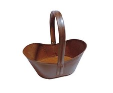 Mini 3" Rusty Metal Oval Basket w/ Handle - Great for Crafting - Buy 3 Save 5