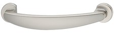 Image of Matt Nickel Bow Handle, Zinc Alloy, Fixing Centres 128 mm, Bradley