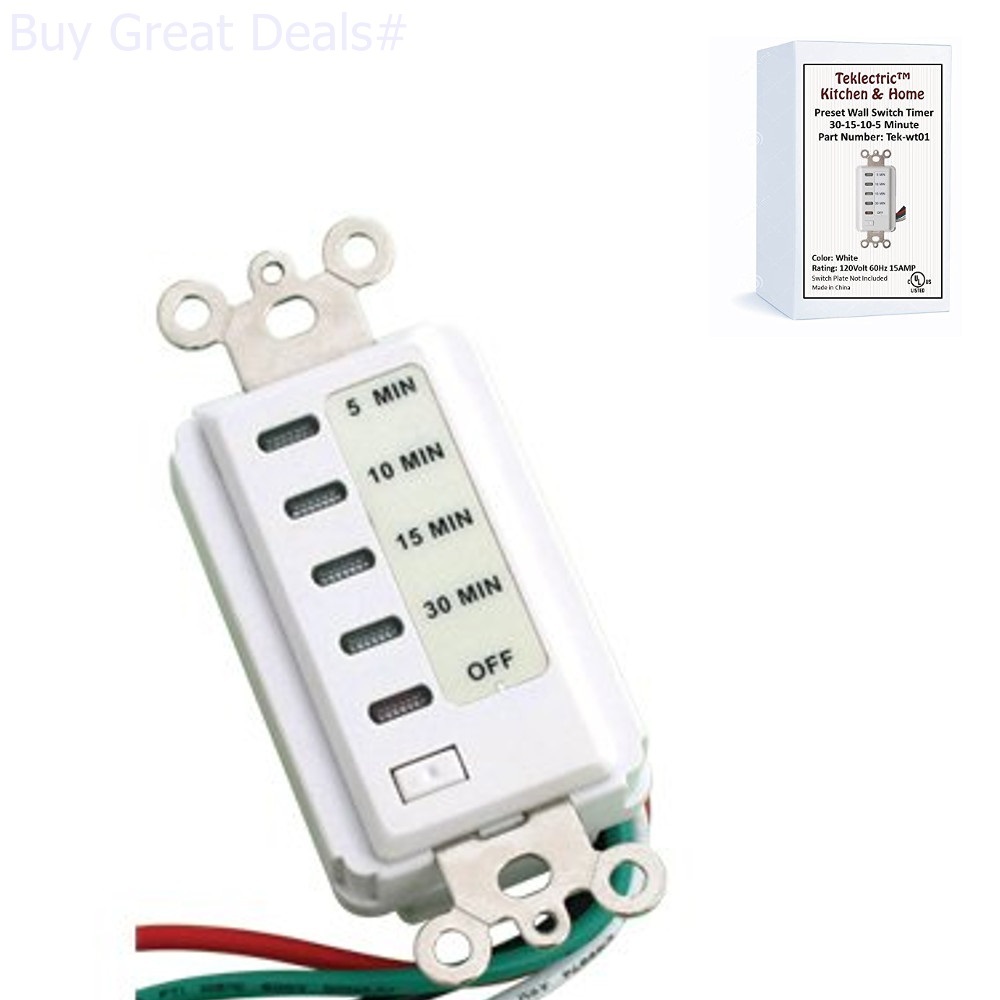 Bathroom Fan Auto Shut Off 3015105 Minute Preset Countdown Wall