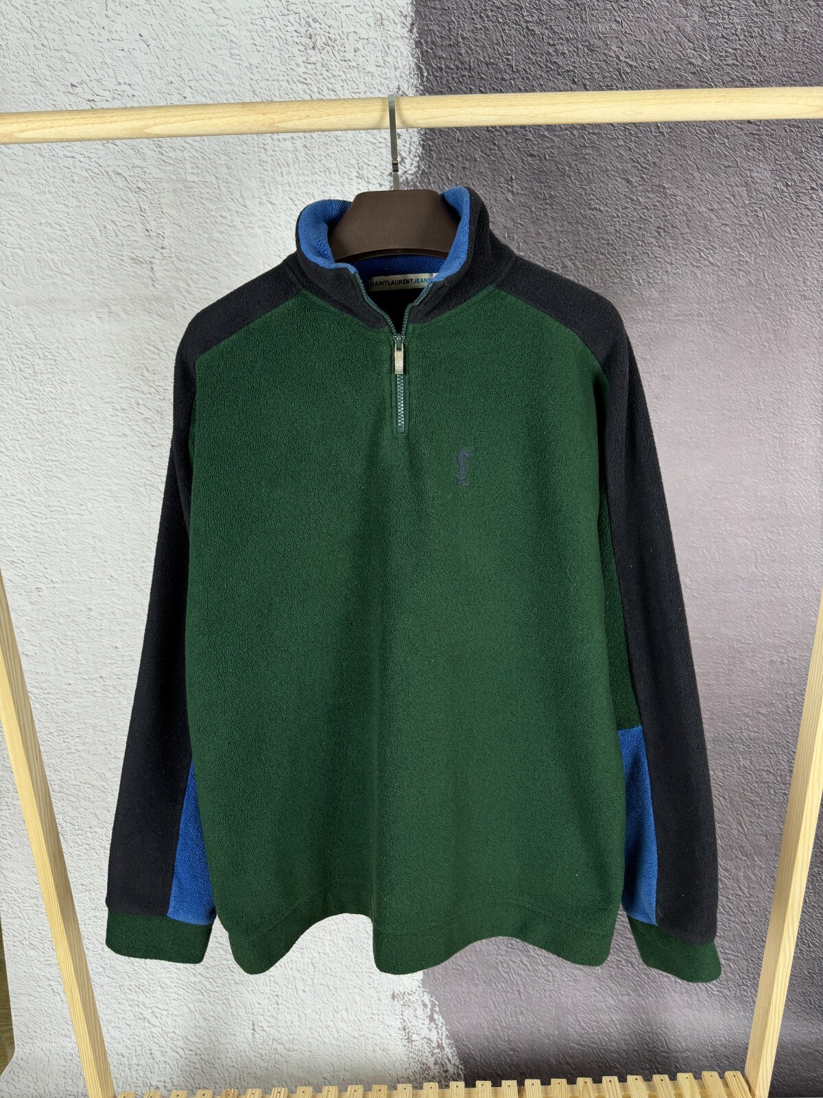 Maglione Saint Laurent Jeans vintage 1 4 zip pullover maglione pile