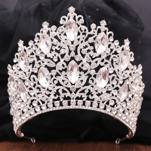 Baroque Crown Tiara Kid Vintage Crystal Rhinestone Royal Baroque Crystal Tiara Crown for Kids, Princess Crowns  main image 4