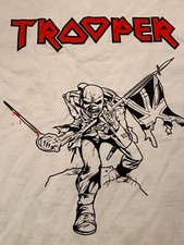 Camisa Iron Maiden Nueva Blanca Oficial Original 2015 Trooper Beer Promo Talla L