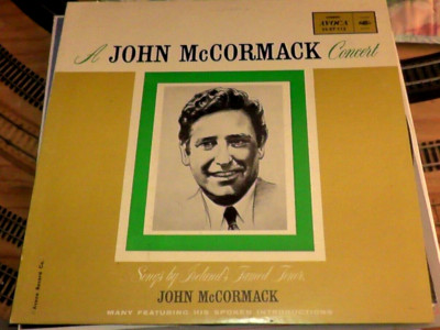 vinyl record john mccormack concert 33 rpm
