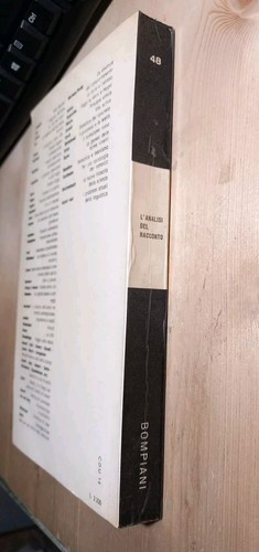 Barthes Greimas Eco Morin Todorov - L' Analisi Del Racconto- Bompiani 1969 1a ed - Foto 3 di 8