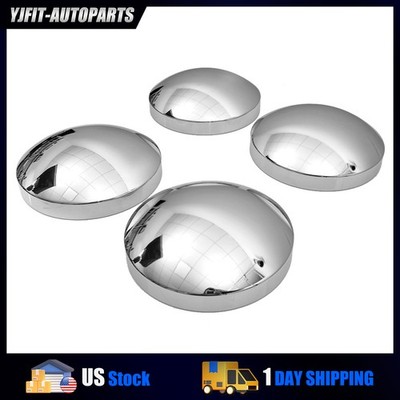 8 Inch Dome Style Hub Caps Front Rear Axle Cap Wheel Covers 8 Inch 4 pcs Chrome