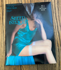 Vintage Sheer Intrigue Lace Top Thigh Highs Size A Off Black
