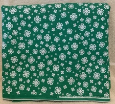 5.22 Yards Springs Ind GREEN & WHITE 4H CLOVER CLUB USDA Cotton Fabric 45x188