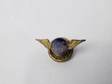 VINTAGE CURTISS WRIGHT WINGS ENAMEL SCREW LAPEL PIN VERY NICE!!!! 