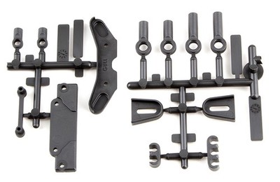 Team Associated RC10B6.3 Tower Covers, Wire Clips & Rod Ends [ASC91885]