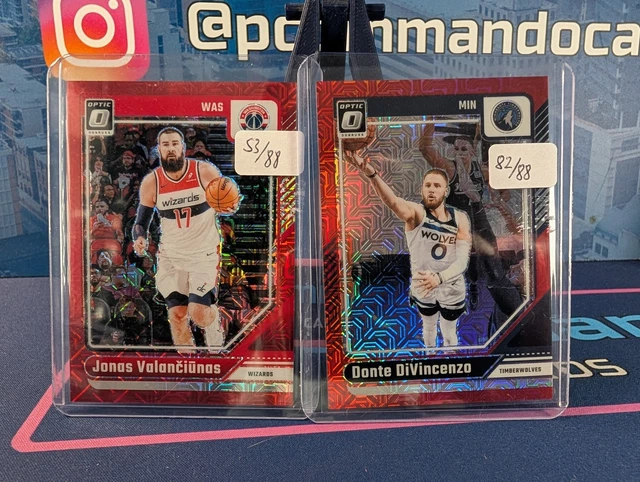 Optic x2 card Bundle - Valanciunas and DiVicenzo Red Mojo /88