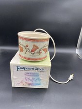 VINTAGE Rival Potpourri Crock Pot Model 3209 Floral Design (WORKS PERFECT) Rare