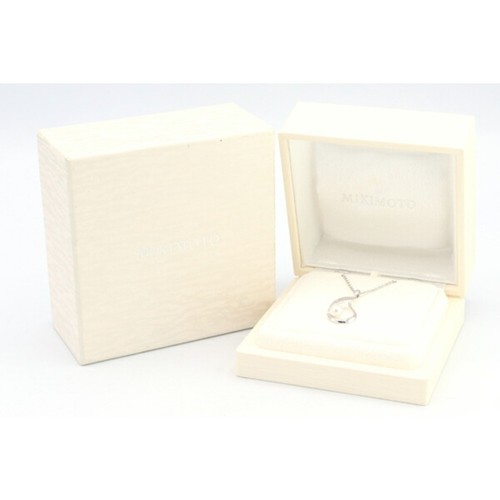 Collar Mikimoto Perla S Grabado Plata Usado #ED BEA - Imagen 7 de 7