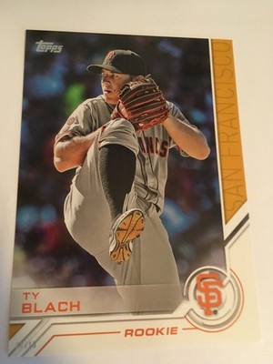 2017 Topps Salute Jumbo 5x7 Ty Blach Giants RC S172 #'d /10 Gold