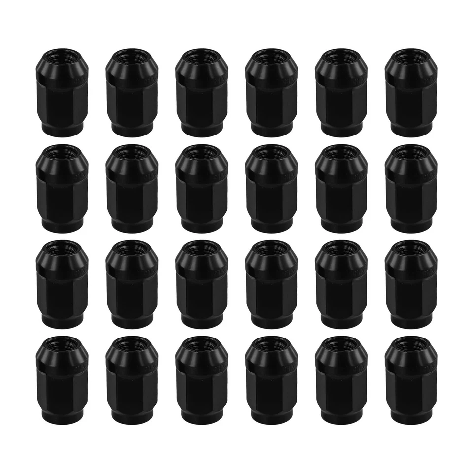 24PCS M12x1.5 Wheel Nuts Black Lug Nut Socket For LandCruiser-Prado For Ford - Image 2 of 4