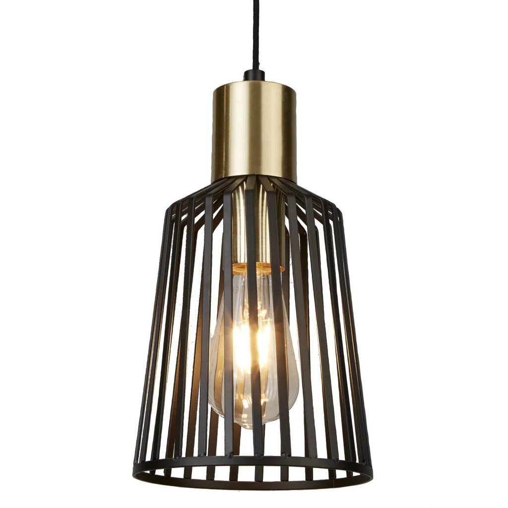 Ceiling Light Black Bird Cage 16cm Matt Searchlight 9412BK