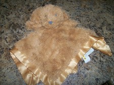 Cloud Island Tan Brown Puppy Dog Plush Grey Sewn Eyes Baby Security Blanket