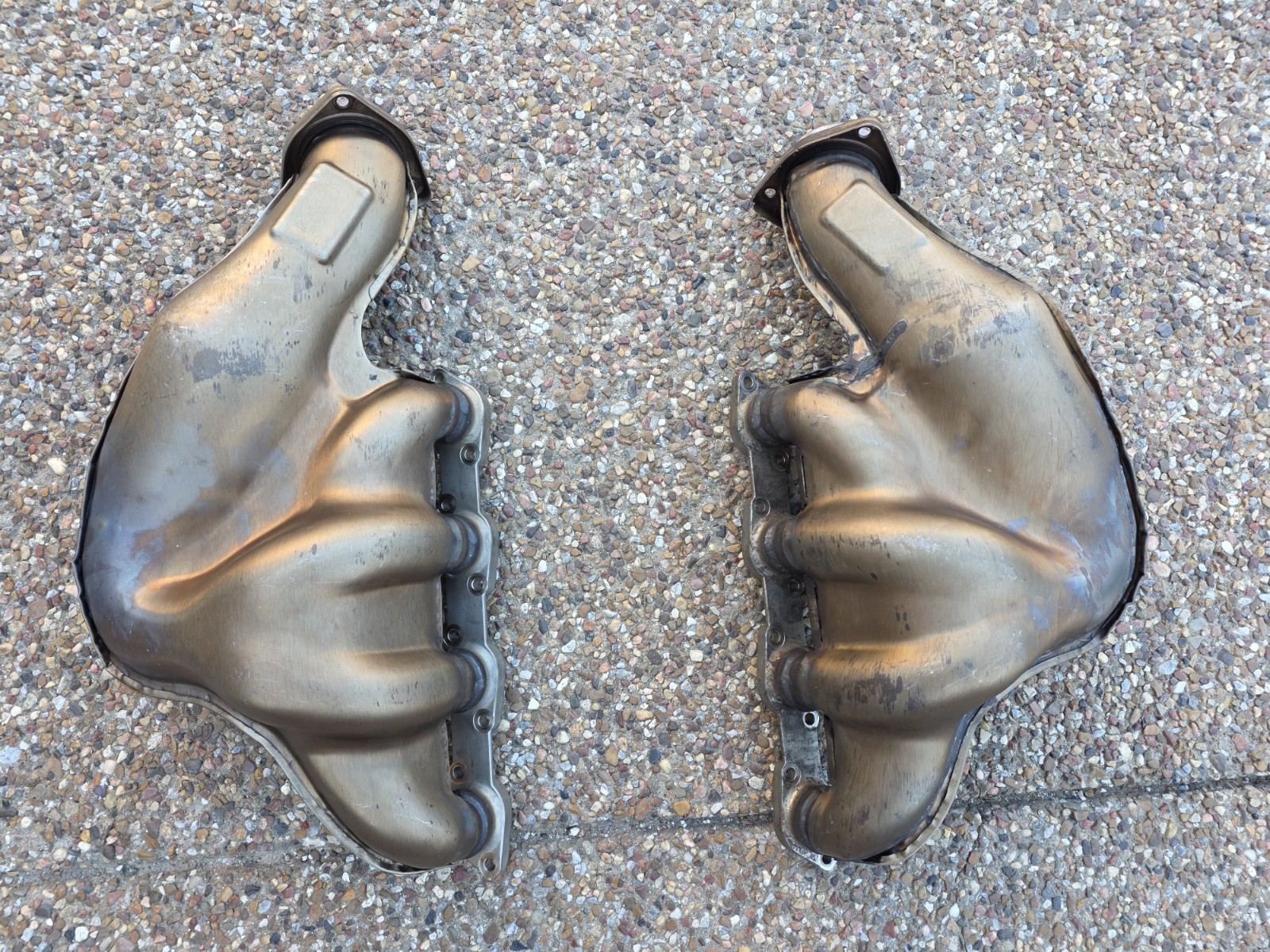 FERRARI F430 OEM GENUINE ORIGINAL LEFT & RIGHT EXHAUST MANIFOLD HEADERS