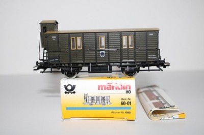 Märklin 60-01 (4500) 500 Jahre Post Güterwagen mit Bremserhaus KPEV HO OVP