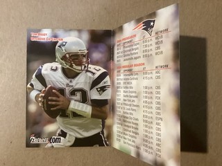 2004 New England Patriots Pocket Schedule Tom Brady
