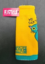 Freaker Bottle Insulator Koozie Beverage Knit Sweater Hey Sexy Cat