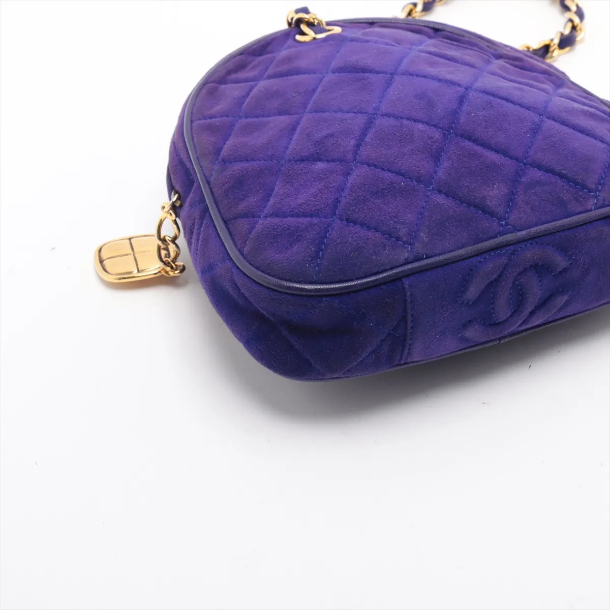 Chanel Matelasse Suede Chain handbag Purple Gold Metal Fittings 1XXXXXX thumbnail 4