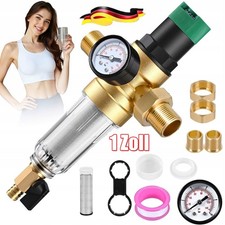 Druckminderer Wasser 1Zoll, Wasserdruckminderer mit Manometer und Siebfilter DHL