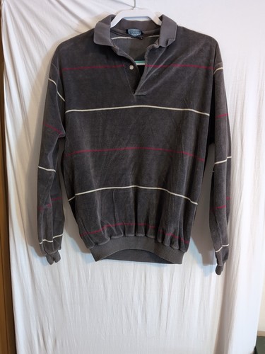 Vintage Men's L Patrick 80's Collared 2 Button Sweatshirt - Picture 1 of 5