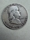 1951-D Franklin Half Dollar 90% Silver Coin Denver Mint VF Condition