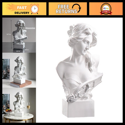 11.7'' Greek Musical Goddess Statue - Classic Roman Bust Sculpture for Home Decor