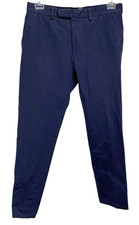 VALENTINO Slacks Blue 46(Approx. S-M) US 32x31 Rise 10 Slim Fit Cotton