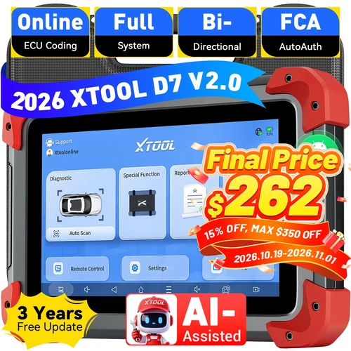 XTOOL USED D7 Auto All System Diagnostic Bidirectional Key Programming Scanner - product listing photo